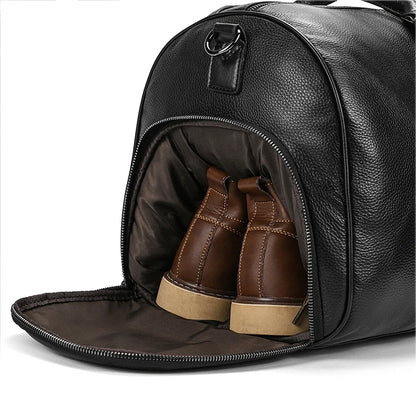 Luxury Genuine Leather Men Duffle Bag