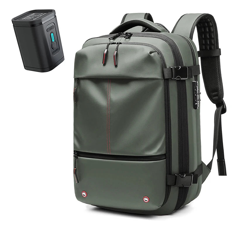 Men Travel Backpack with vacuum compression 17" Laptop Backpack