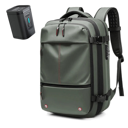 Men Travel Backpack with vacuum compression 17" Laptop Backpack