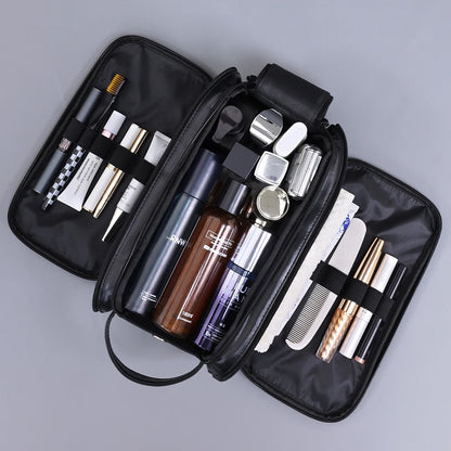 Multi Pockets Leather Toiletry Bag