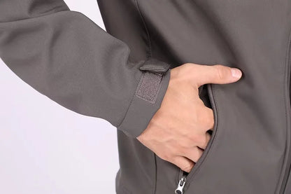 Men's Winter SoftShell Fleece Waterproof Jackets Male Hood Coats For Fishin/Hiking/Camping