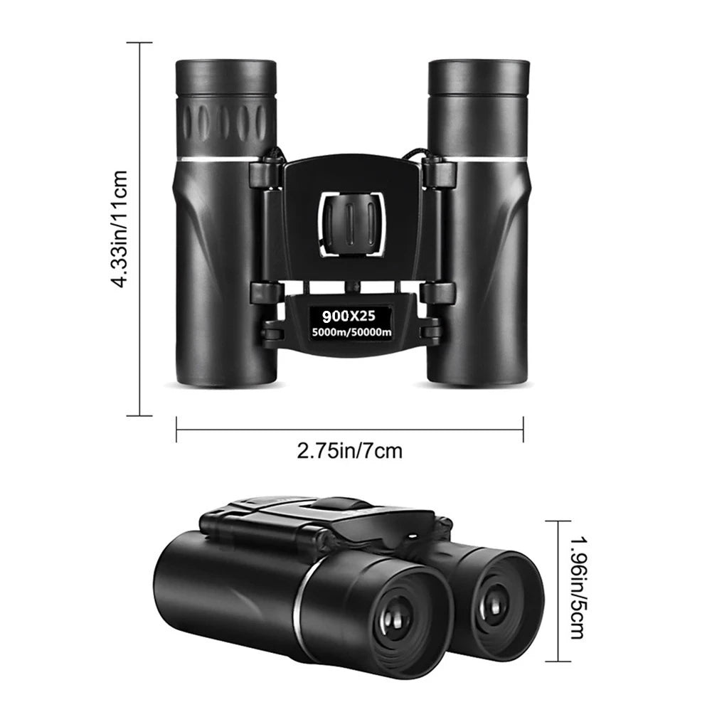 900x25 HD Zoom Portable Powerful Binoculars Long Range BAK4