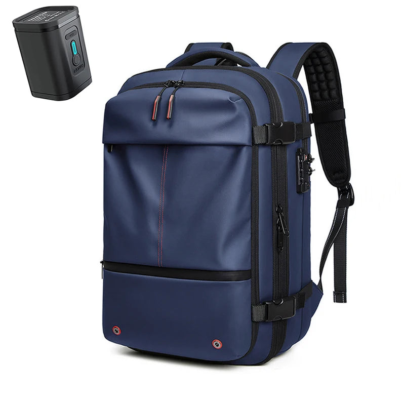 Men Travel Backpack with vacuum compression 17" Laptop Backpack