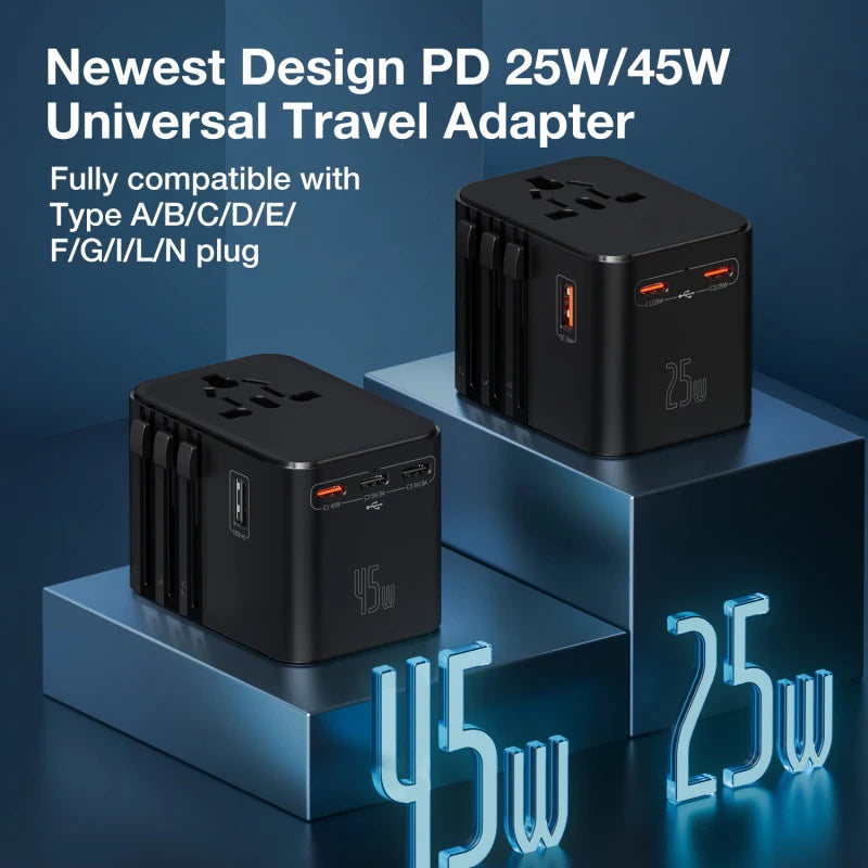 GlobeCharge Travel Adapter