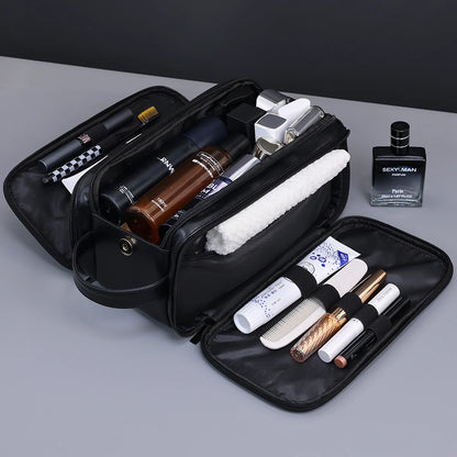 Multi Pockets Leather Toiletry Bag