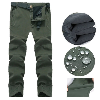 Men's Winter SoftShell Fleece Waterproof Jackets Male Hood Coats For Fishin/Hiking/Camping