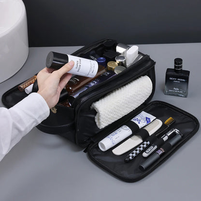 Multi Pockets Leather Toiletry Bag