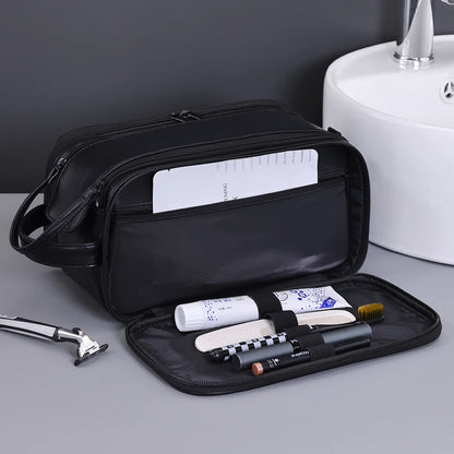 Multi Pockets Leather Toiletry Bag