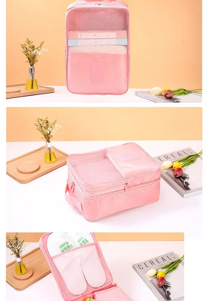 3 Layers Portable Travel Shoe Bag