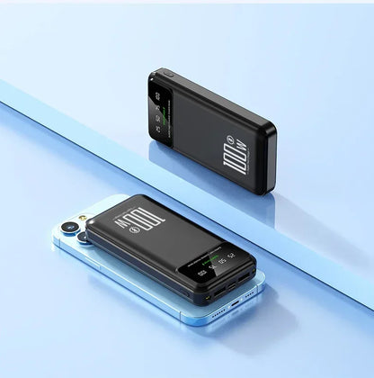 100W Super Fast Charging Power Bank 30000mAh with LED Ligh for Apple & Android
