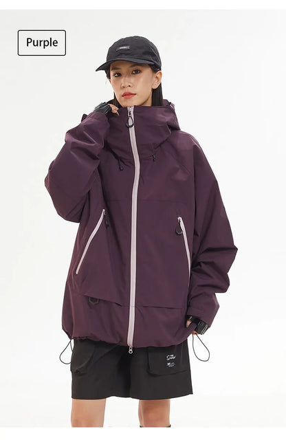 Waterproof Hiking Jacket Unisex With Hoodie