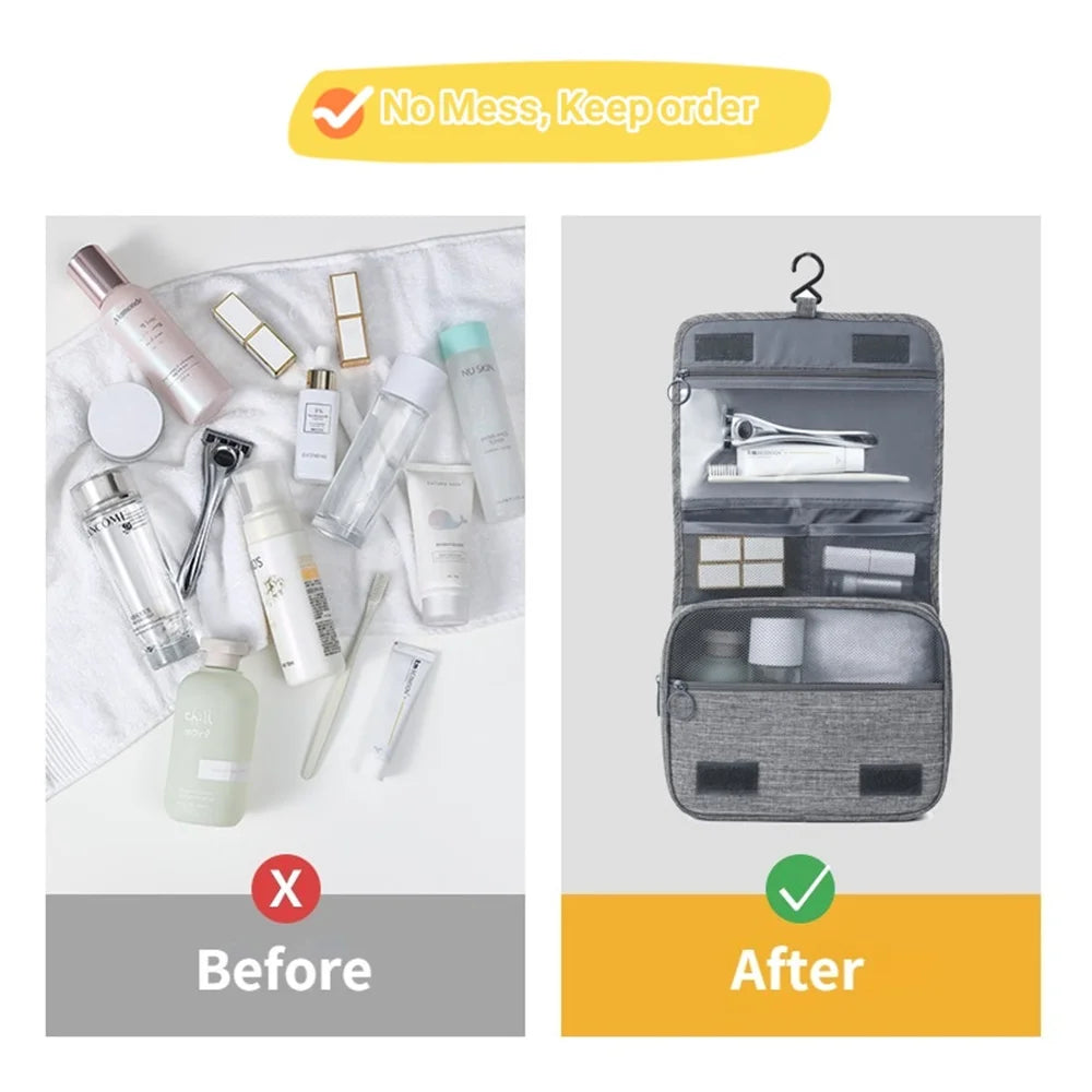 Portable Toiletry Washbag with Hanging Hook