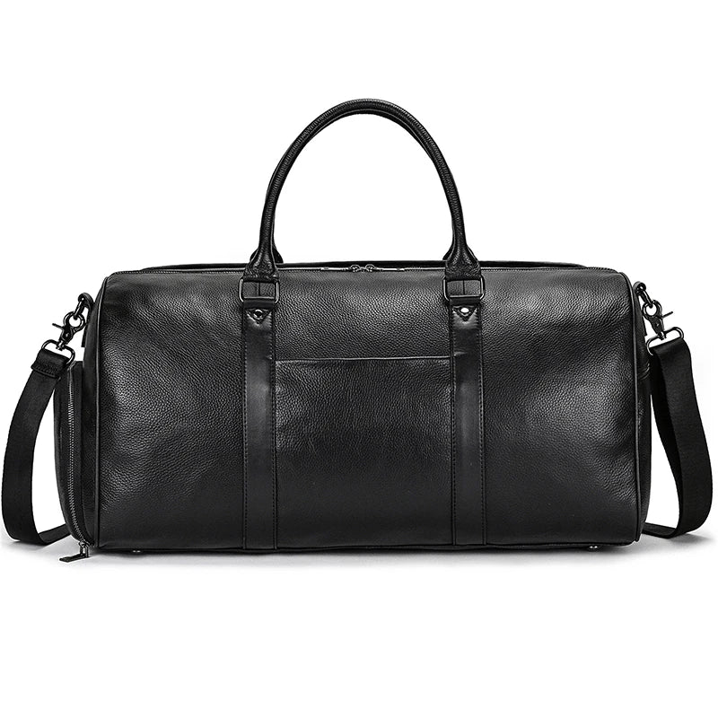 Luxury Genuine Leather Men Duffle Bag