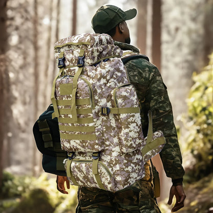 80L/100L Trekking Bag Large Capacity for Outdoors Hiking & Camping