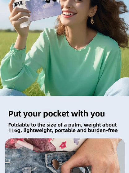 Super Mini Selfie Stick Portable Phone Holder Shooting Aid Versatile Integrated Design Bluetooth Remote For Live Broadcast