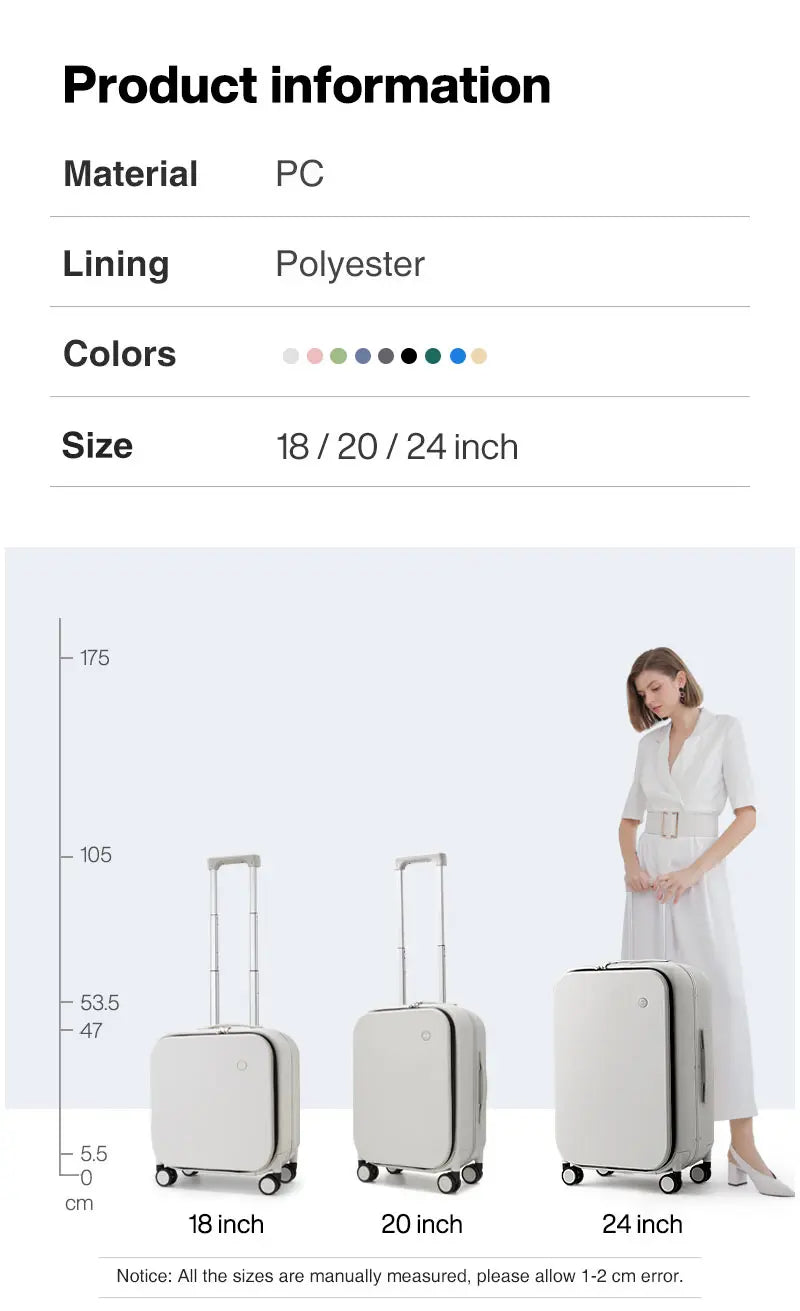Mixi Design Suitcase Rolling Luggage  18 20 24 Inch