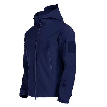 Men's Winter SoftShell Fleece Waterproof Jackets Male Hood Coats For Fishin/Hiking/Camping