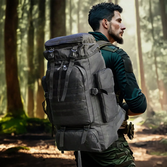 80L/100L Trekking Bag Large Capacity for Outdoors Hiking & Camping