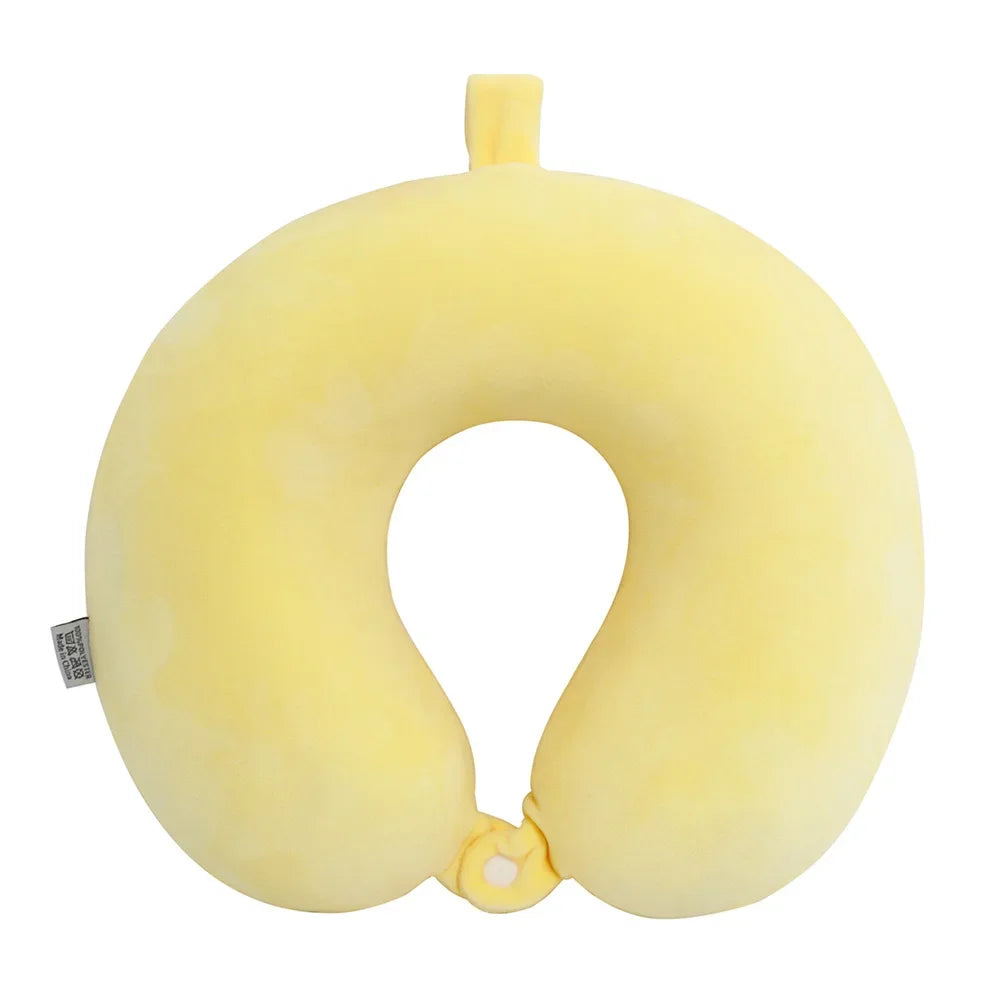 Polyester Solid Color Memory Foam Memory Pillow U-shaped Pillow Soft Comfortable Travel Neck Office Nap Pillow