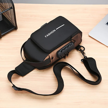 Stylish Men's Sling Bag - Durable Oxford Fabric