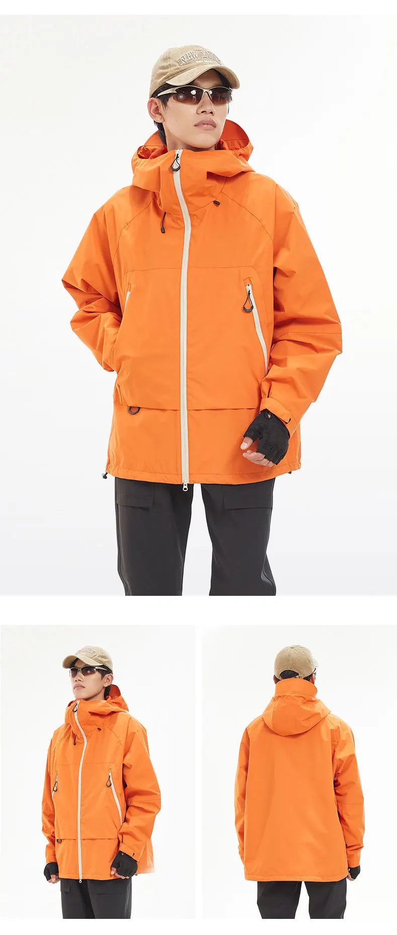 Waterproof Hiking Jacket Unisex With Hoodie
