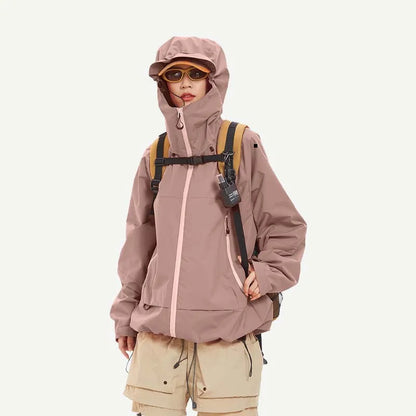 Waterproof Hiking Jacket Unisex With Hoodie