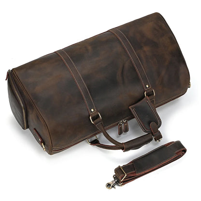 Luxury Genuine Leather Men Duffle Bag