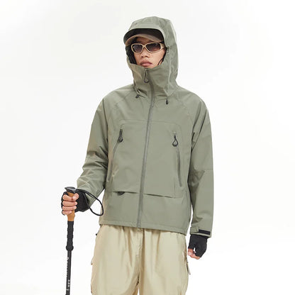 Waterproof Hiking Jacket Unisex With Hoodie