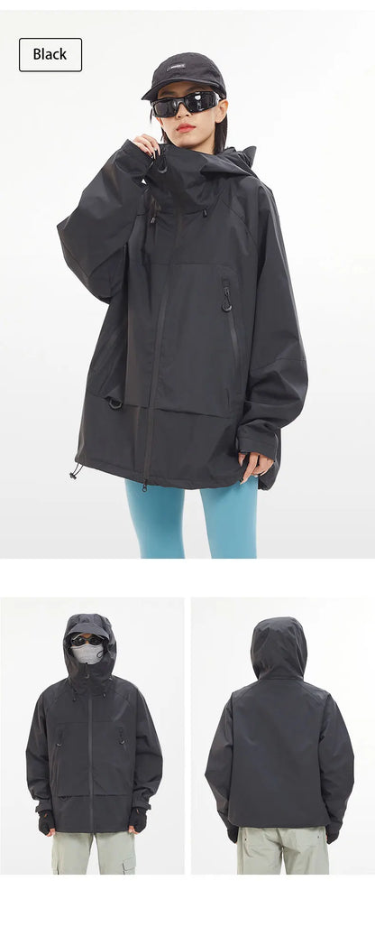 Waterproof Hiking Jacket Unisex With Hoodie