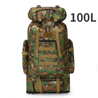80L/100L Trekking Bag Large Capacity for Outdoors Hiking & Camping