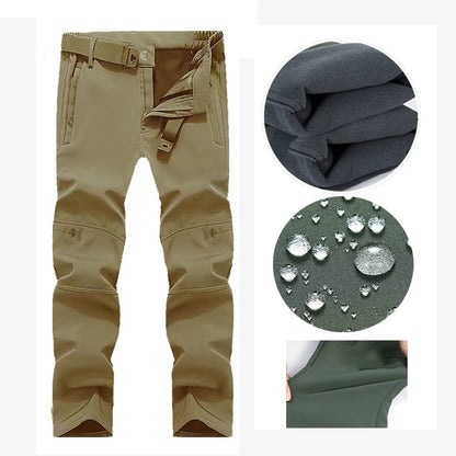 Men's Winter SoftShell Fleece Waterproof Jackets Male Hood Coats For Fishin/Hiking/Camping