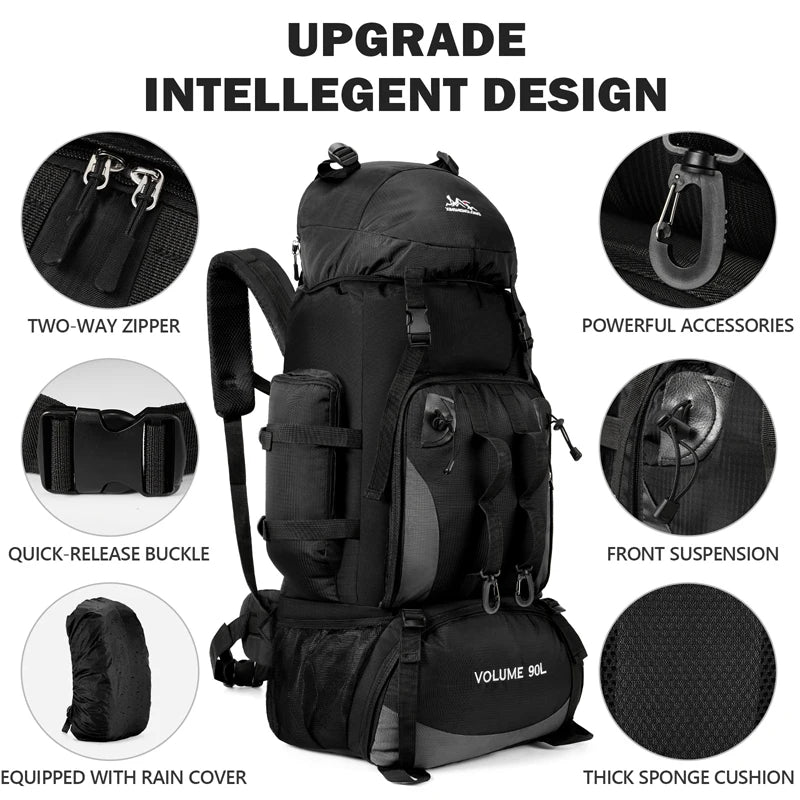 90L Waterproof Trekking Bag Large Capacity