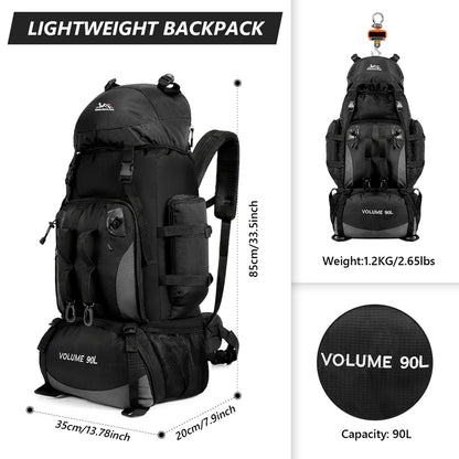 90L Waterproof Trekking Bag Large Capacity