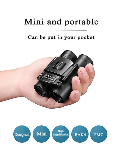 900x25 HD Zoom Portable Powerful Binoculars Long Range BAK4