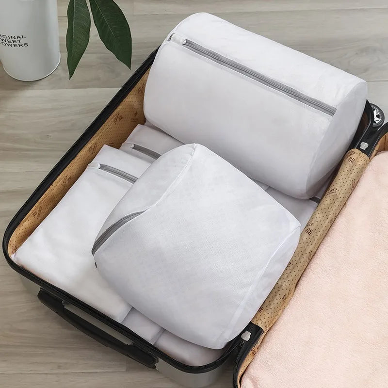 Durable Mesh Laundry Bag for Running Shoes, Socks & Bras with Zipper Closure