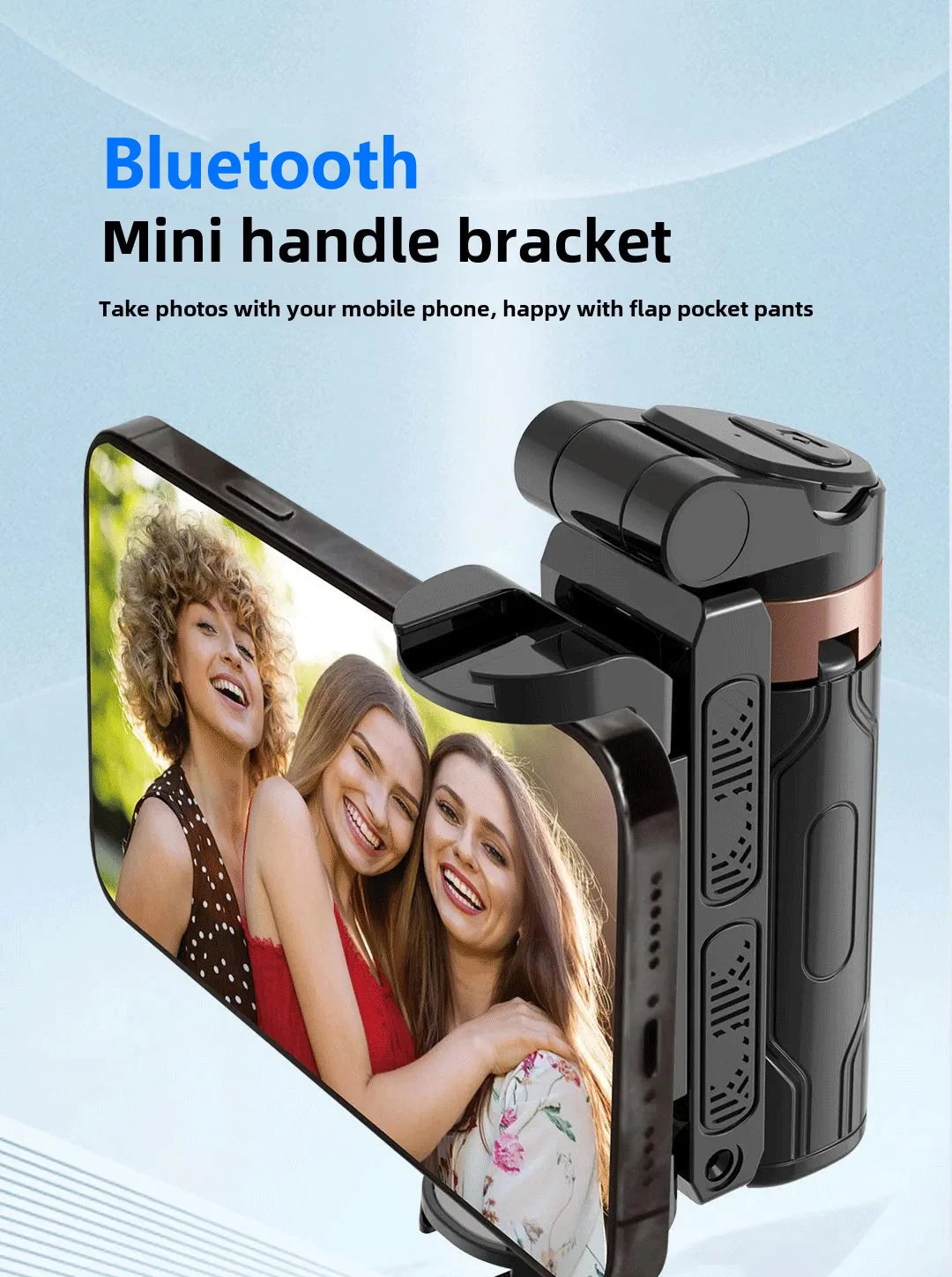 Super Mini Selfie Stick Portable Phone Holder Shooting Aid Versatile Integrated Design Bluetooth Remote For Live Broadcast