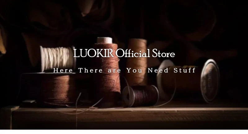 LUOKIR Genuine Leather Men's Shoulder Duffle Bag