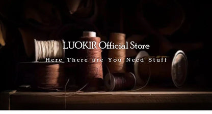 LUOKIR Genuine Leather Men's Shoulder Duffle Bag