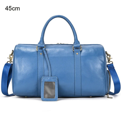 Luxury Genuine Leather Men Duffle Bag