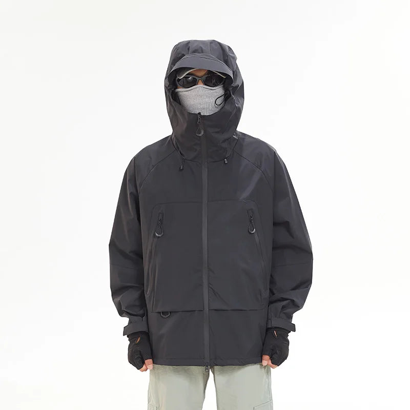 Waterproof Hiking Jacket Unisex With Hoodie