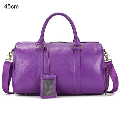 Luxury Genuine Leather Men Duffle Bag