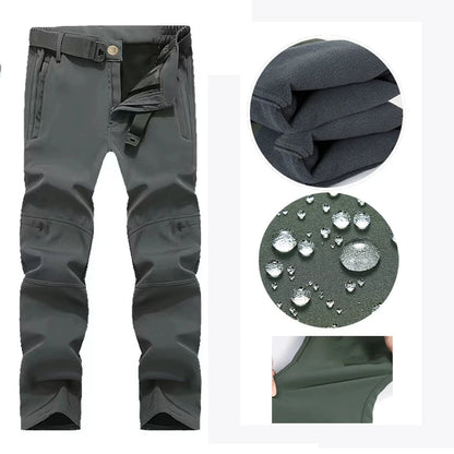 Men's Winter SoftShell Fleece Waterproof Jackets Male Hood Coats For Fishin/Hiking/Camping
