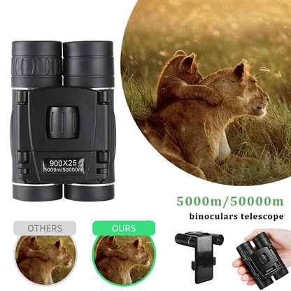 900x25 HD Zoom Portable Powerful Binoculars Long Range BAK4