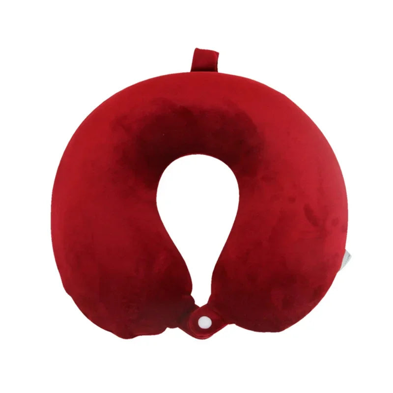 Polyester Solid Color Memory Foam Memory Pillow U-shaped Pillow Soft Comfortable Travel Neck Office Nap Pillow
