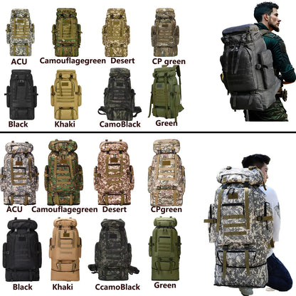 80L/100L Trekking Bag Large Capacity for Outdoors Hiking & Camping