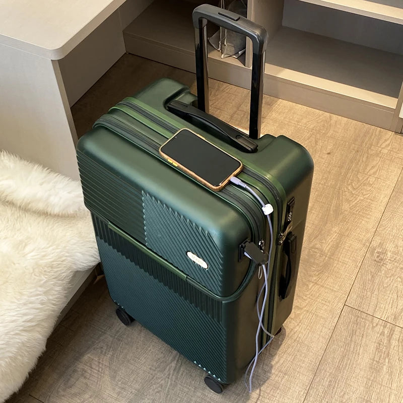 Travel Luggage With USB Charger 20/22/24/26