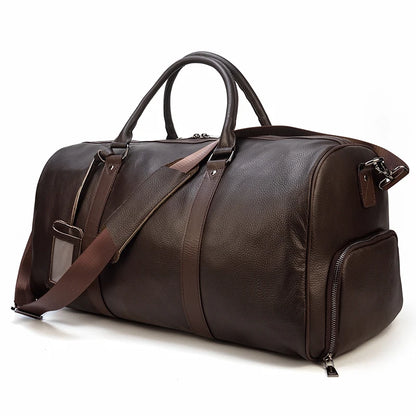 Luxury Genuine Leather Men Duffle Bag