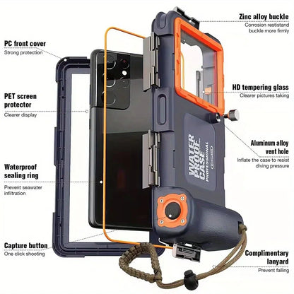 Waterproof Phone Case For iPhone Samsung 6.8" Phone - 50ft