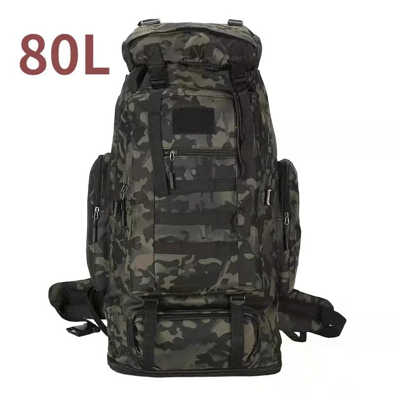 80L/100L Trekking Bag Large Capacity for Outdoors Hiking & Camping