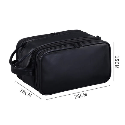 Multi Pockets Leather Toiletry Bag